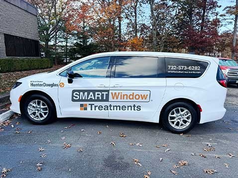 Company vehicle parked outside